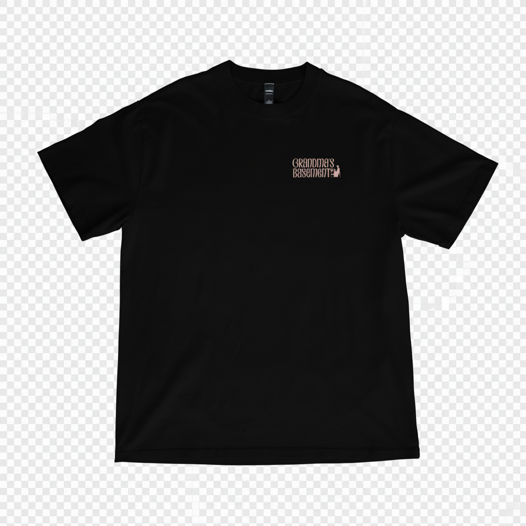 Grandma's Long Walk Tee (Black & Pink)