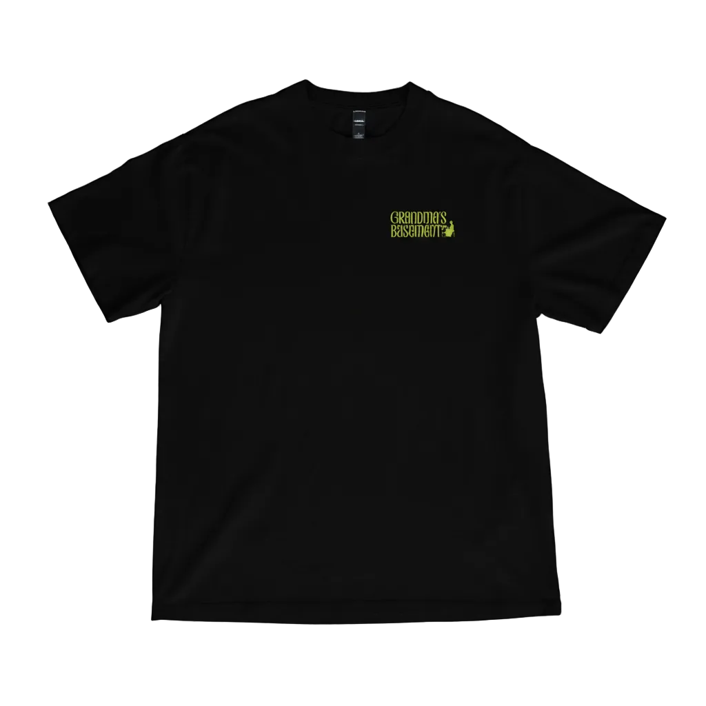 Grandma's Long Walk Tee (Black & Lime)